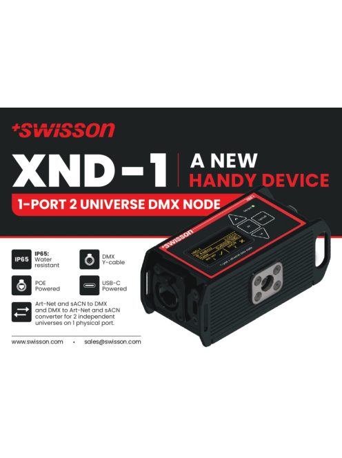 Swisson XND-1 Ethernet–DMX node IP65