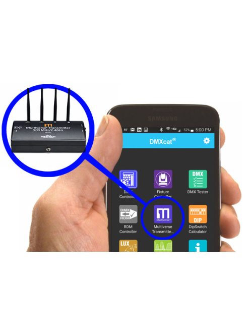 City Theatrical: DMXcat® - Bluetooth DMX/RDM akkumulátoros világításvezérlő eszköz