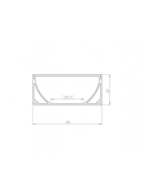 Alumínium LED profil - 200cm