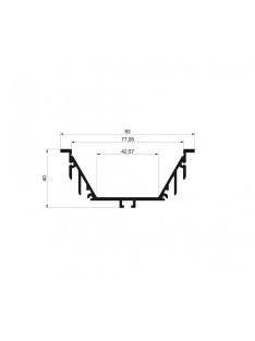 Alumínium LED profil - 200cm