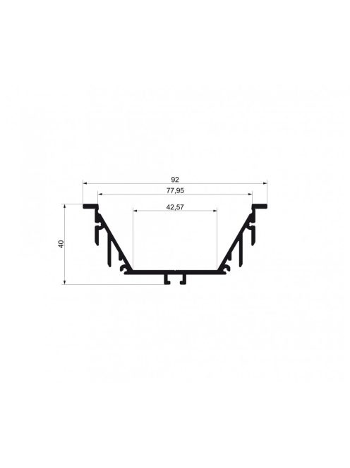 Alumínium LED profil - 200cm