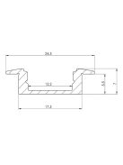 Alumínium süllyeszthető LED profil - 200cm