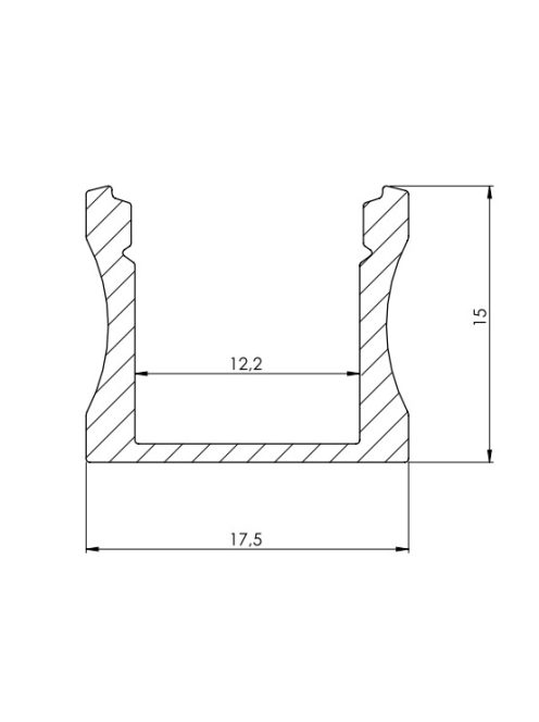 Alumínium LED profil - 200cm