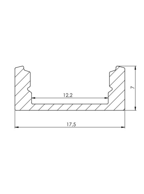 Alumínium LED profil - 200cm