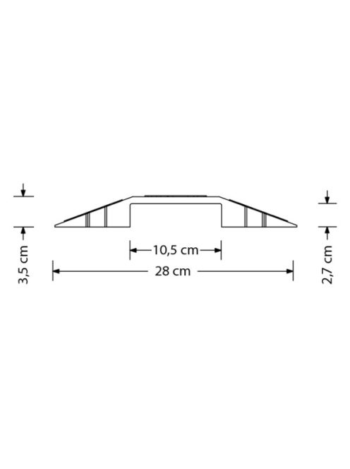 Kábeltaposó - 1 Csatornás (25mm)