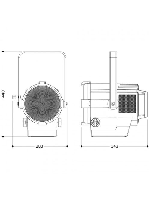 Prolights ECL Fresnel DY - Hideg fehér 230W 5600K