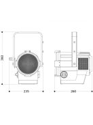 Prolights ECL Fresnel JR DY - Hideg fehér 74W 5600K