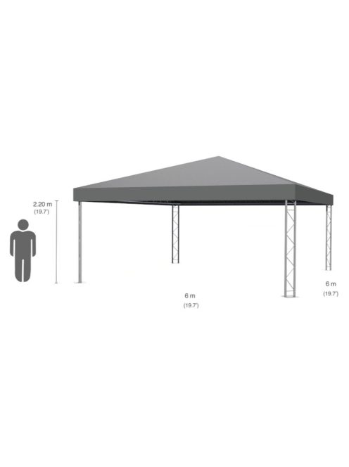 Milos MDT1 backstage kültéri ponyvás sátor (5x5m / 6x6m)