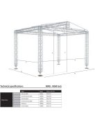 Milos MR0 színpad fedés nyeregtetővel - 6x5m