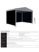 Milos MR0 színpad fedés nyeregtetővel - 6x5m