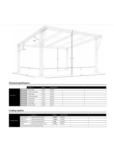 Milos MR0 színpad fedés ferde tetővel - 8x6m