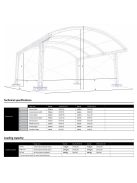 Milos MR1 színpad fedés íves tetővel - 6x4m
