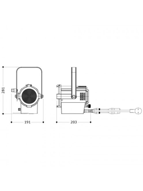 Prolights MiniECL Fresnel FC - 68W RGBFC 2.800-8.000K