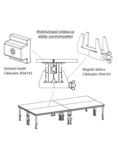 Roadstage Mobilszínpad szintező betét 4x5cm