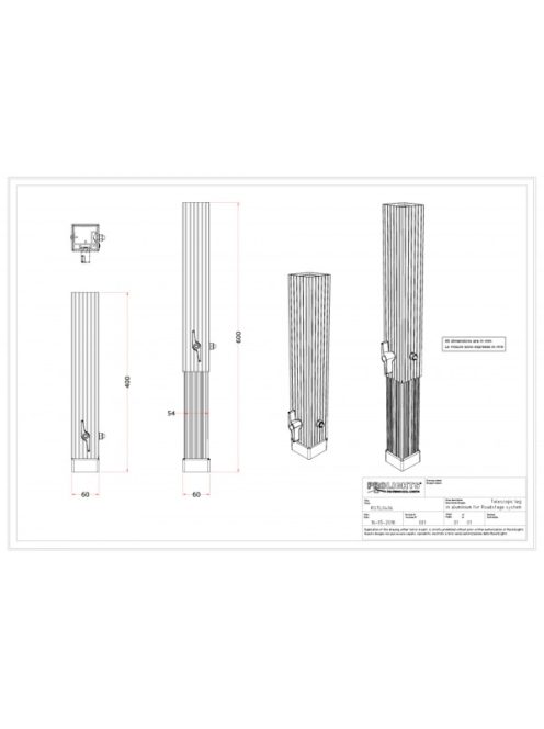 Roadstage Mobilszínpad állítható lábazat (40-60cm)