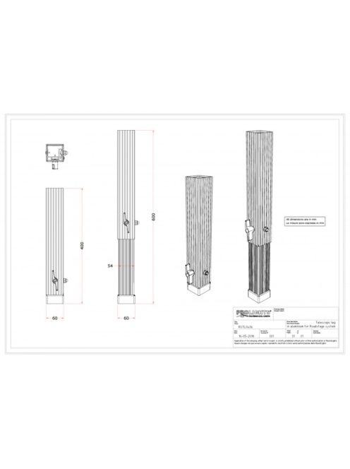 Roadstage Mobil színpad állítható lábazat (40-60cm)