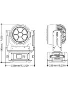 Prolights Stark 400 Wash Robotlámpa - 7x40W RGBW 2000-10.000K