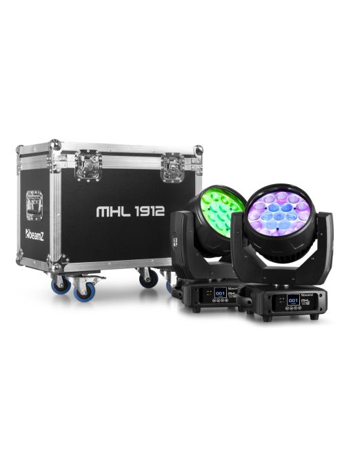 MHL1912 LED Wash Moving Head with Zoom 2pcs in Flightcase