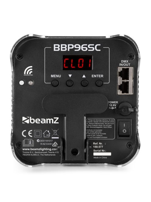 BBP96SC Battery Uplight Par 6x 12W WDMX