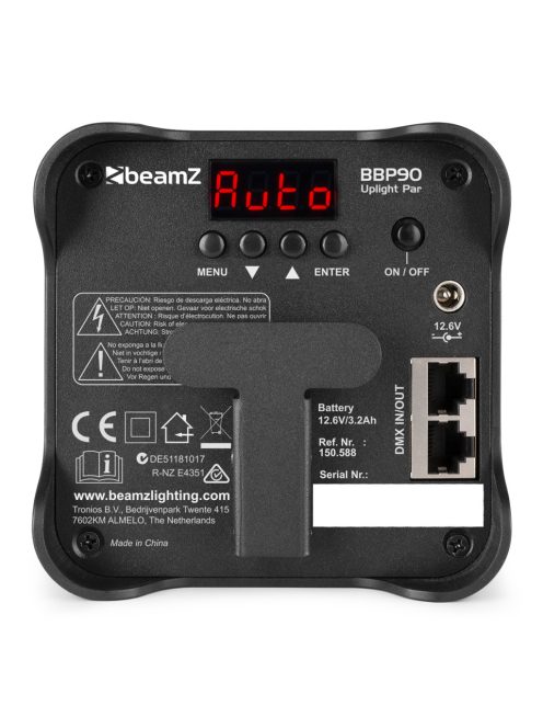 BBP90 Battery Uplight Par 4x 4W