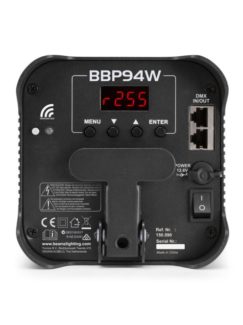 BBP94W Battery Uplight Par 4x 12W WDMX