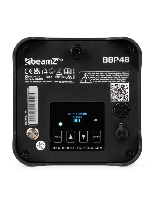 BBP48 Battery Uplight Par 9x 12W IP65