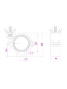 BC50B-100 Truss Bilincs Vékony 100kg Fekete Pillangózáras