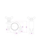 BC50B-200 Half Coupler Slimline 250kg Black