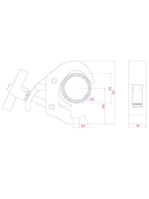 BC50-250T Quick Trigger Clamp Self Lock 250kg Alu