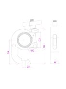 BC50B-250Q Trigger Clamp Slimline 250kg Black