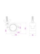 BC38B-75 Truss Bilincs Vékony Fekete Pillangózáras