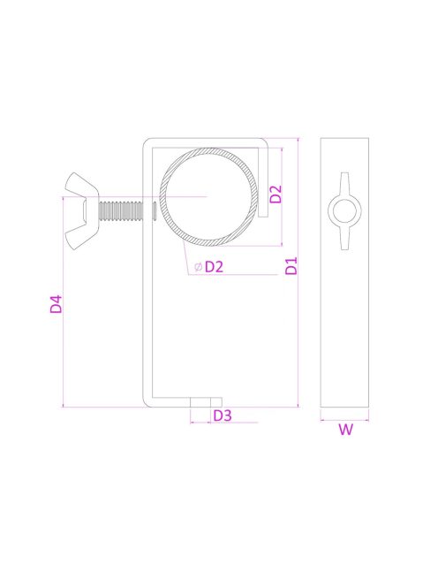 CC50B Bilincs 50mm 30kg Fekete