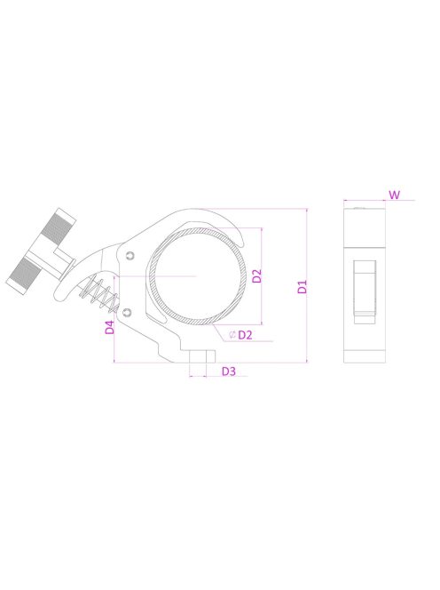 BSC50B Gyorszáras Trigger Bilincs 50kg Fekete