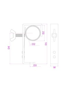 CC50SB Truss Bilincs 50mm 30kg Fekete