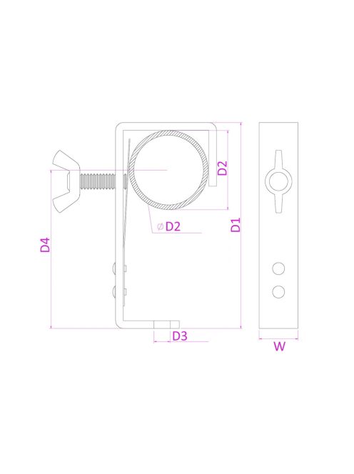 CC50SB Truss Bilincs 50mm 30kg Fekete