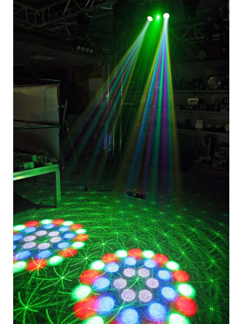 Terminator IV LED Double Moon with laser and strobe