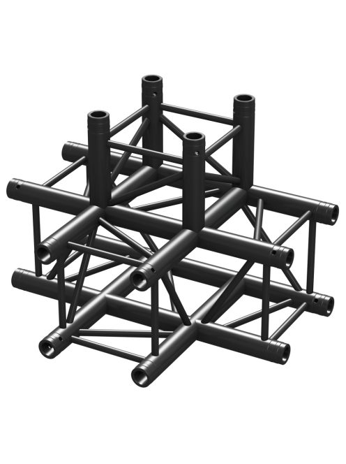 P30-T42 Truss 4-way T-junction Black