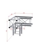 P24-C30 Deco Truss 3-way 90º corner