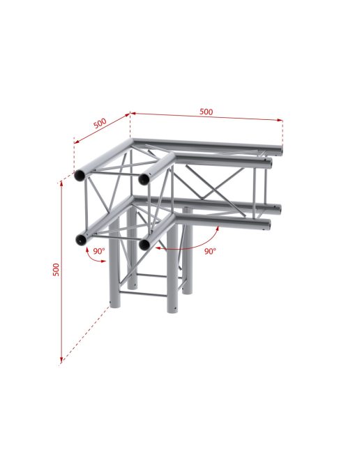 P24-C30 Deco Truss 3-way 90º corner